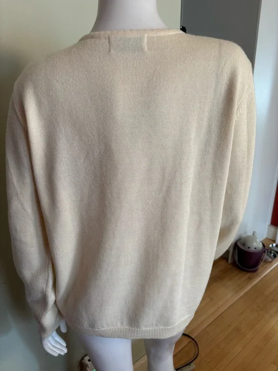 Vintage Alfred Dunner Floral Embroidered Metallic Sweater - Picture 6 of 11